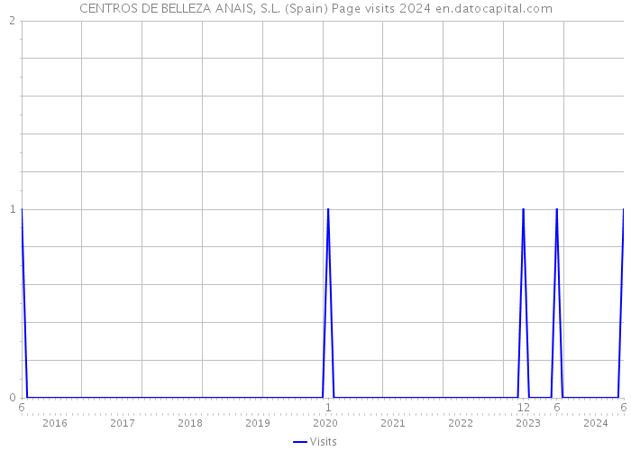 CENTROS DE BELLEZA ANAIS, S.L. (Spain) Page visits 2024 