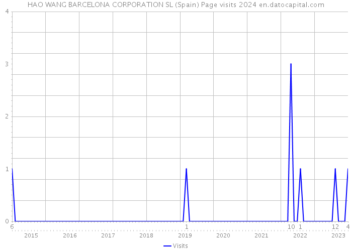HAO WANG BARCELONA CORPORATION SL (Spain) Page visits 2024 
