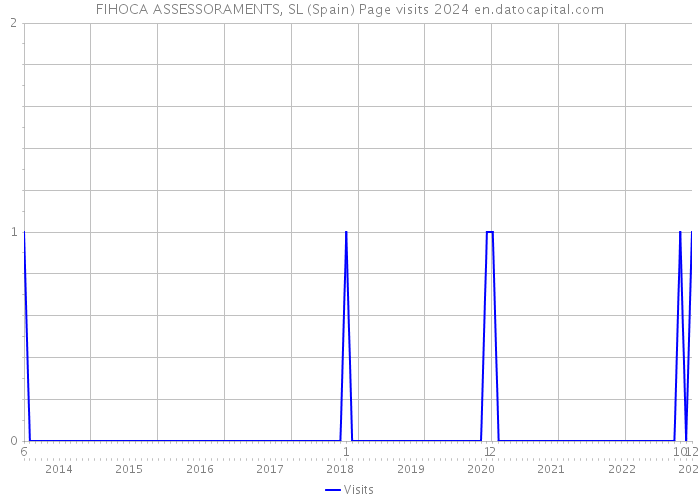 FIHOCA ASSESSORAMENTS, SL (Spain) Page visits 2024 
