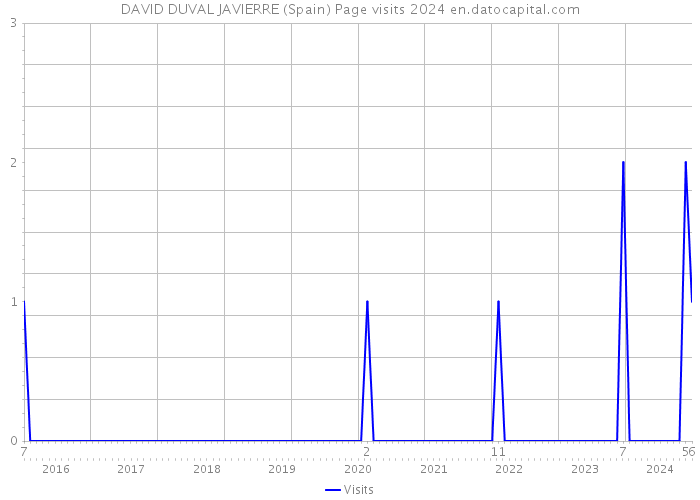 DAVID DUVAL JAVIERRE (Spain) Page visits 2024 
