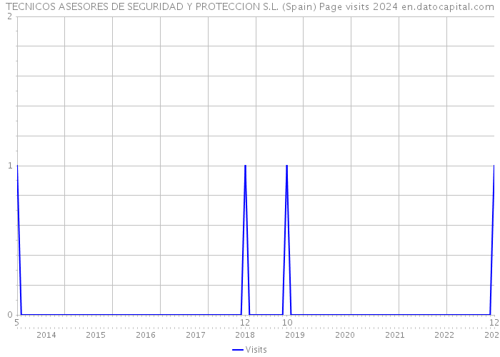TECNICOS ASESORES DE SEGURIDAD Y PROTECCION S.L. (Spain) Page visits 2024 