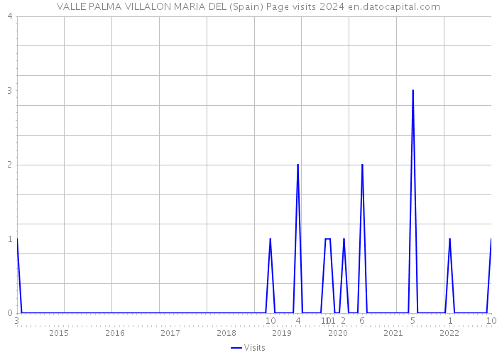 VALLE PALMA VILLALON MARIA DEL (Spain) Page visits 2024 