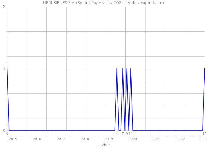 UBRI BIENES S A (Spain) Page visits 2024 