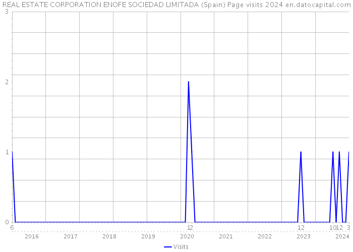 REAL ESTATE CORPORATION ENOFE SOCIEDAD LIMITADA (Spain) Page visits 2024 