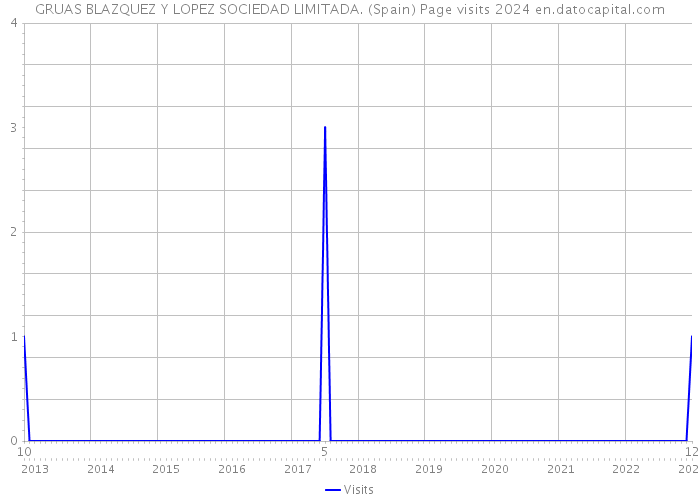 GRUAS BLAZQUEZ Y LOPEZ SOCIEDAD LIMITADA. (Spain) Page visits 2024 