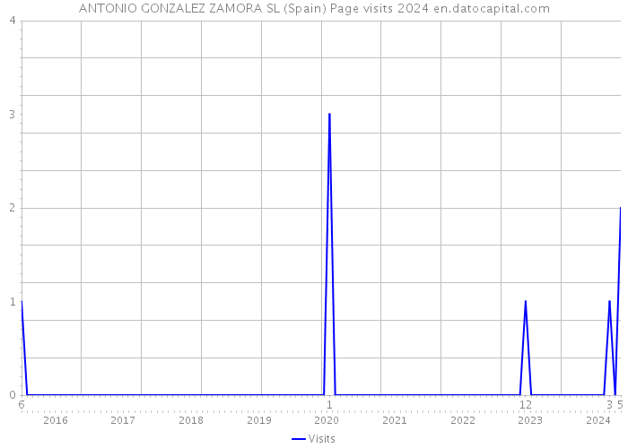 ANTONIO GONZALEZ ZAMORA SL (Spain) Page visits 2024 