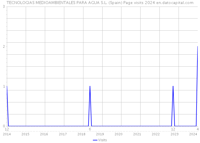 TECNOLOGIAS MEDIOAMBIENTALES PARA AGUA S.L. (Spain) Page visits 2024 