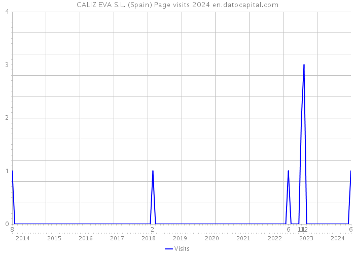 CALIZ EVA S.L. (Spain) Page visits 2024 