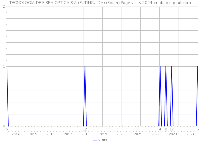 TECNOLOGIA DE FIBRA OPTICA S A (EXTINGUIDA) (Spain) Page visits 2024 