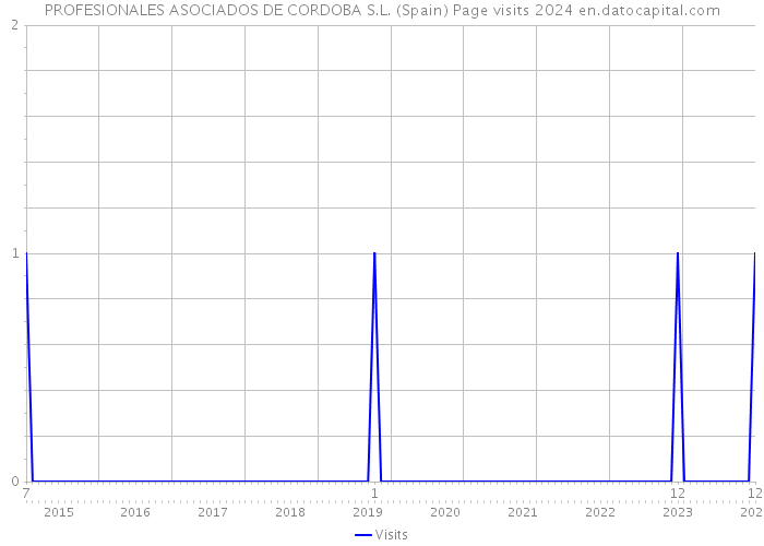 PROFESIONALES ASOCIADOS DE CORDOBA S.L. (Spain) Page visits 2024 