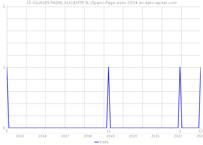 15 IGUALES PADEL ALICANTE SL (Spain) Page visits 2024 
