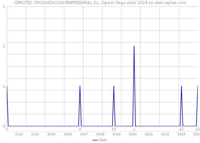 GPROTEC ORGANIZACION EMPRESARIAL S.L. (Spain) Page visits 2024 