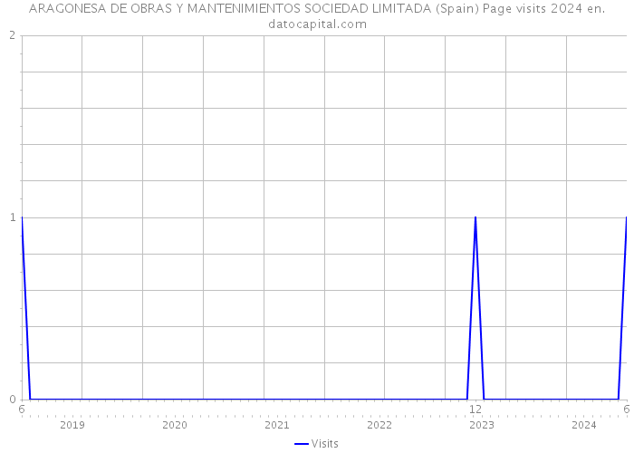 ARAGONESA DE OBRAS Y MANTENIMIENTOS SOCIEDAD LIMITADA (Spain) Page visits 2024 