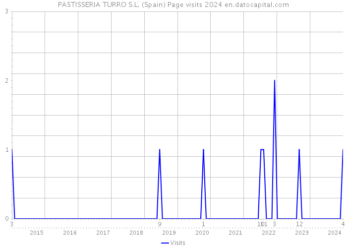 PASTISSERIA TURRO S.L. (Spain) Page visits 2024 