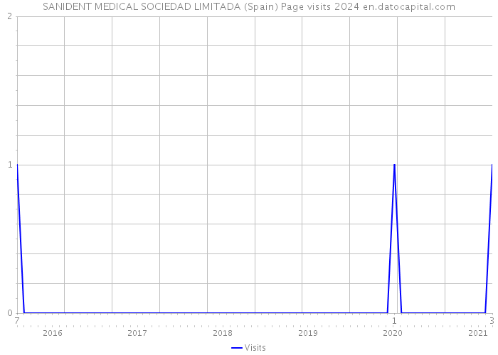 SANIDENT MEDICAL SOCIEDAD LIMITADA (Spain) Page visits 2024 