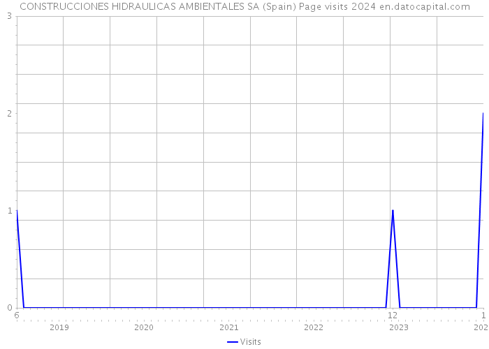 CONSTRUCCIONES HIDRAULICAS AMBIENTALES SA (Spain) Page visits 2024 