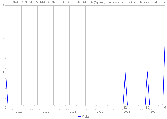 CORPORACION INDUSTRIAL CORDOBA OCCIDENTAL S.A (Spain) Page visits 2024 