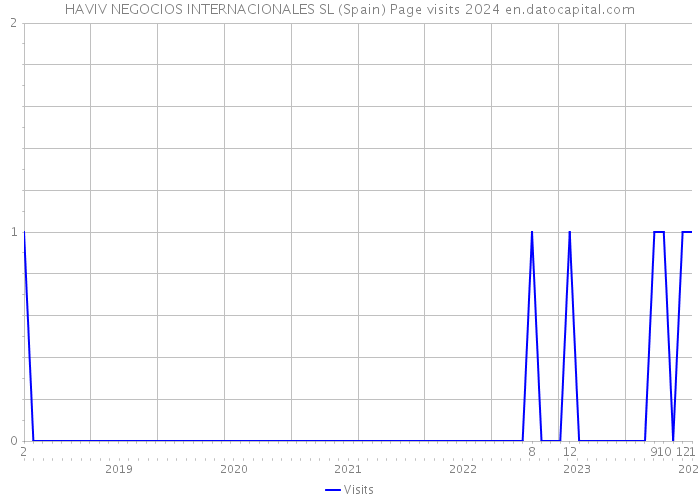 HAVIV NEGOCIOS INTERNACIONALES SL (Spain) Page visits 2024 