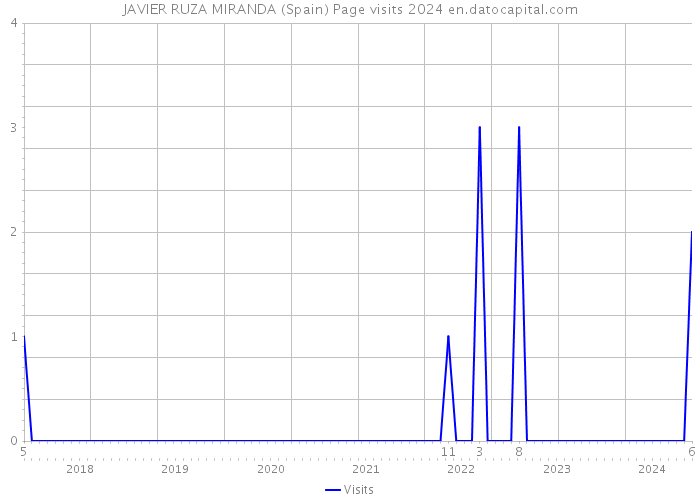 JAVIER RUZA MIRANDA (Spain) Page visits 2024 