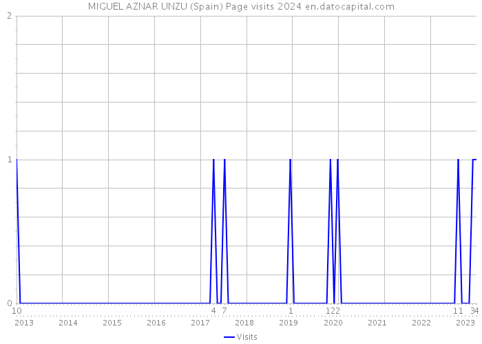 MIGUEL AZNAR UNZU (Spain) Page visits 2024 