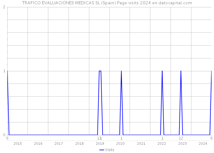 TRAFICO EVALUACIONES MEDICAS SL (Spain) Page visits 2024 