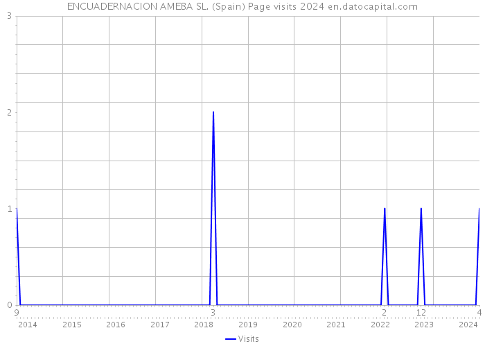 ENCUADERNACION AMEBA SL. (Spain) Page visits 2024 