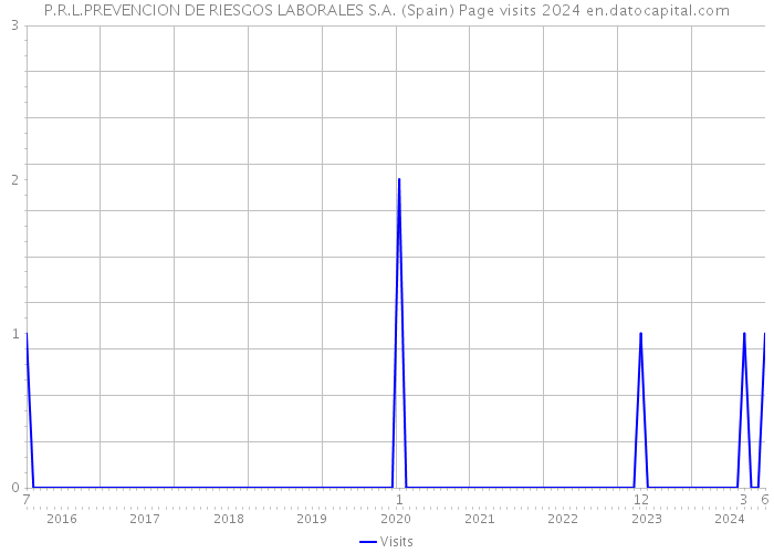 P.R.L.PREVENCION DE RIESGOS LABORALES S.A. (Spain) Page visits 2024 