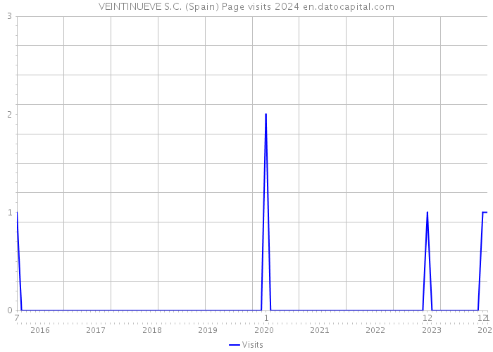 VEINTINUEVE S.C. (Spain) Page visits 2024 