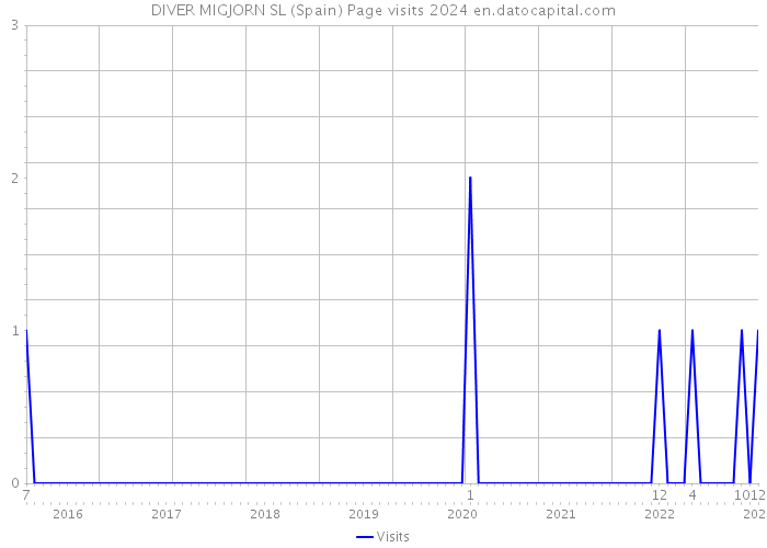 DIVER MIGJORN SL (Spain) Page visits 2024 