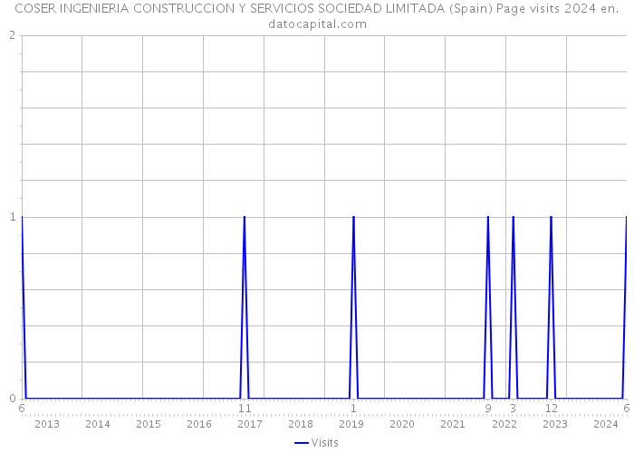 COSER INGENIERIA CONSTRUCCION Y SERVICIOS SOCIEDAD LIMITADA (Spain) Page visits 2024 