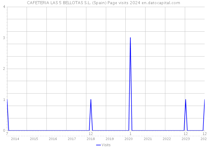 CAFETERIA LAS 5 BELLOTAS S.L. (Spain) Page visits 2024 