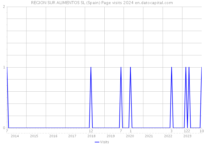 REGION SUR ALIMENTOS SL (Spain) Page visits 2024 