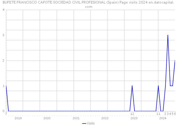 BUFETE FRANCISCO CAPOTE SOCIEDAD CIVIL PROFESIONAL (Spain) Page visits 2024 