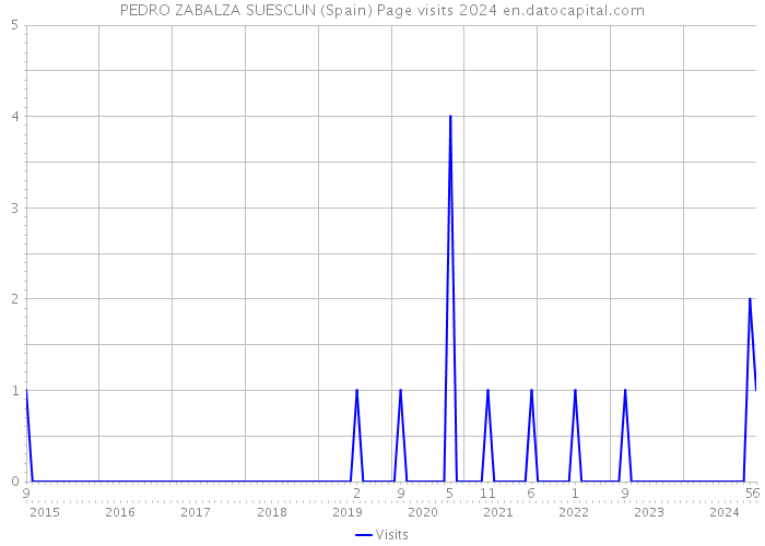 PEDRO ZABALZA SUESCUN (Spain) Page visits 2024 