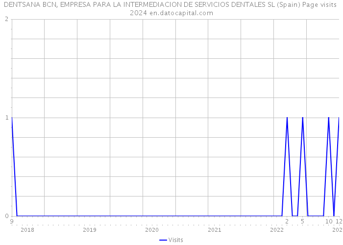DENTSANA BCN, EMPRESA PARA LA INTERMEDIACION DE SERVICIOS DENTALES SL (Spain) Page visits 2024 