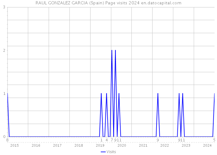RAUL GONZALEZ GARCIA (Spain) Page visits 2024 