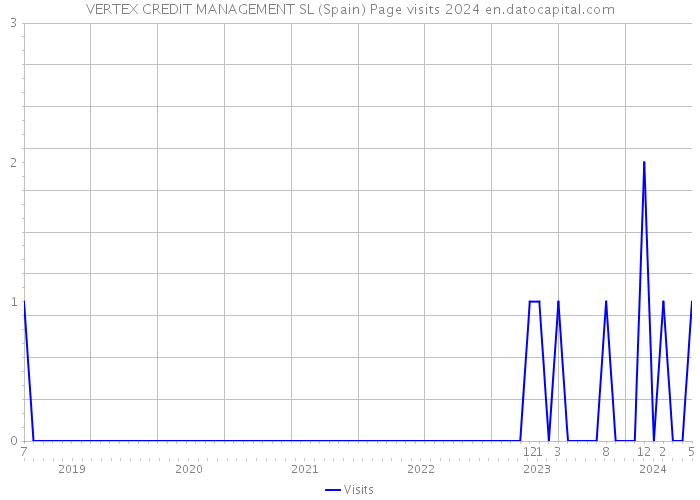 VERTEX CREDIT MANAGEMENT SL (Spain) Page visits 2024 