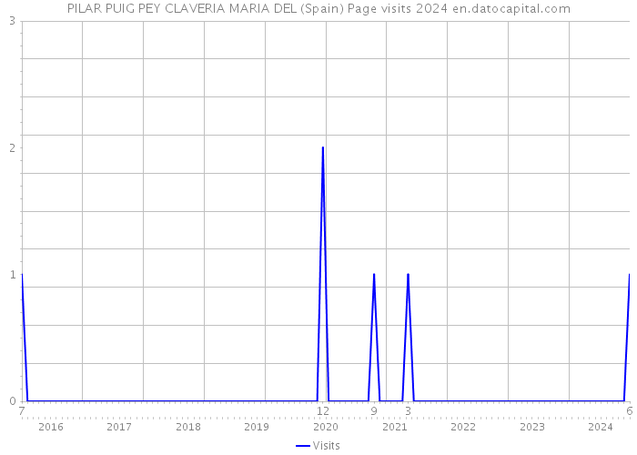 PILAR PUIG PEY CLAVERIA MARIA DEL (Spain) Page visits 2024 