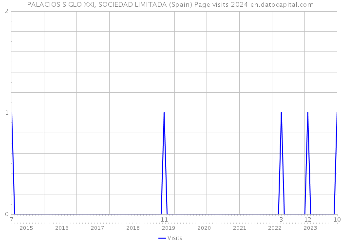 PALACIOS SIGLO XXI, SOCIEDAD LIMITADA (Spain) Page visits 2024 