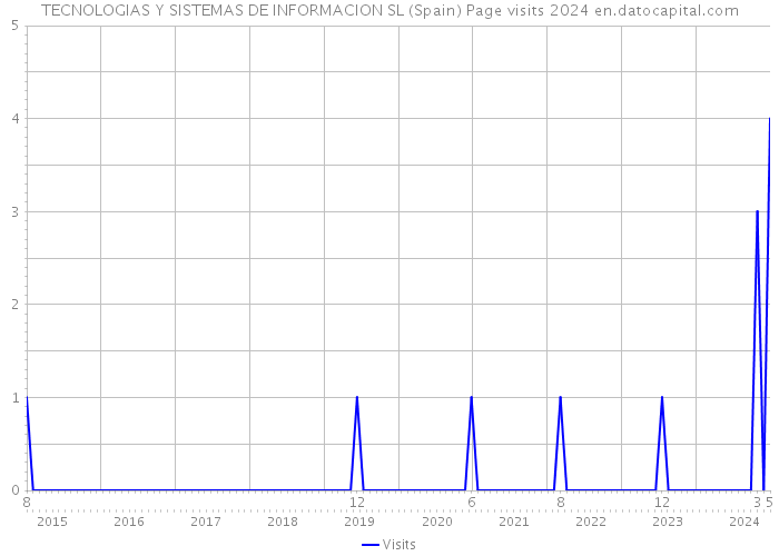 TECNOLOGIAS Y SISTEMAS DE INFORMACION SL (Spain) Page visits 2024 