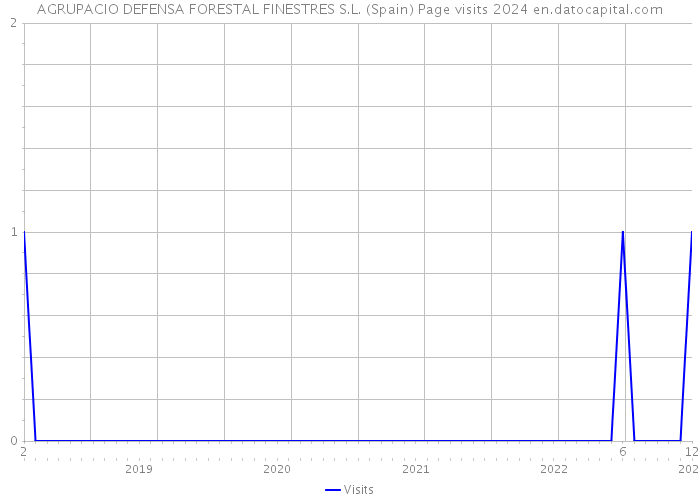 AGRUPACIO DEFENSA FORESTAL FINESTRES S.L. (Spain) Page visits 2024 