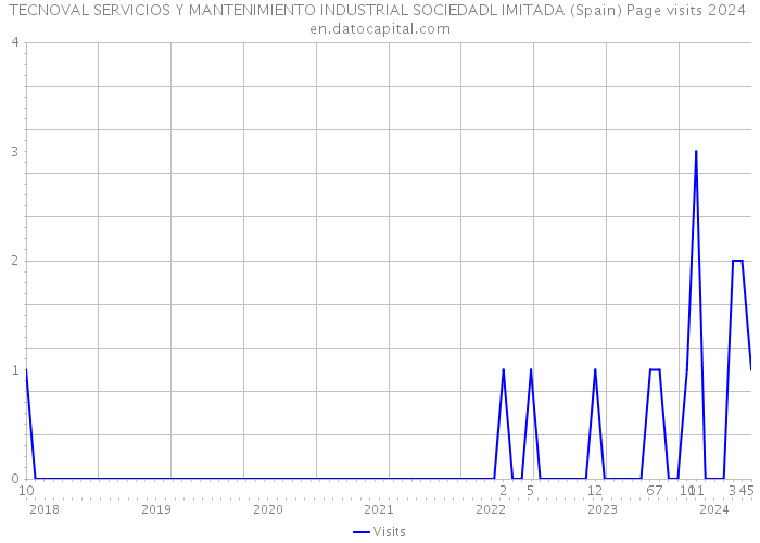 TECNOVAL SERVICIOS Y MANTENIMIENTO INDUSTRIAL SOCIEDADL IMITADA (Spain) Page visits 2024 