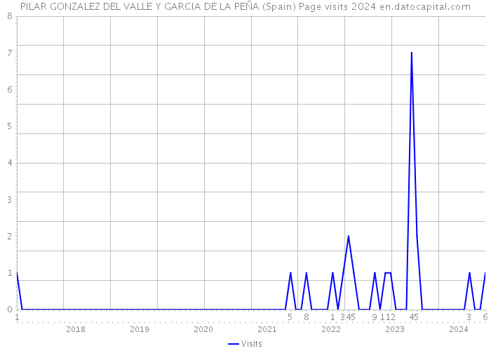 PILAR GONZALEZ DEL VALLE Y GARCIA DE LA PEÑA (Spain) Page visits 2024 