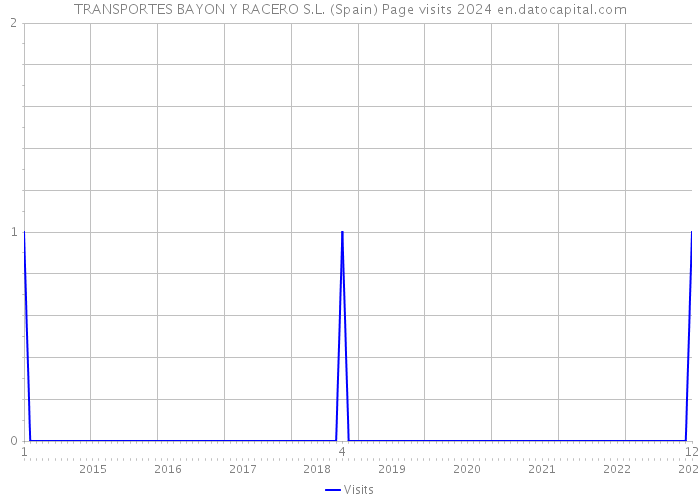 TRANSPORTES BAYON Y RACERO S.L. (Spain) Page visits 2024 