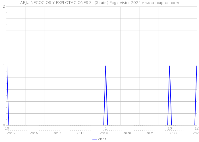 ARJU NEGOCIOS Y EXPLOTACIONES SL (Spain) Page visits 2024 