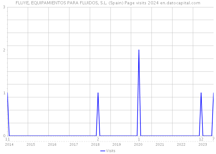 FLUYE, EQUIPAMIENTOS PARA FLUIDOS, S.L. (Spain) Page visits 2024 