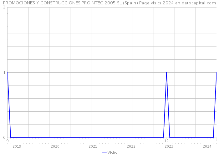 PROMOCIONES Y CONSTRUCCIONES PROINTEC 2005 SL (Spain) Page visits 2024 