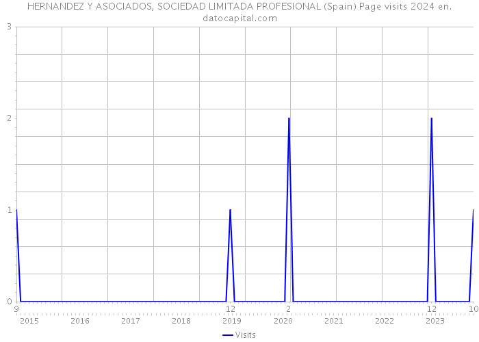 HERNANDEZ Y ASOCIADOS, SOCIEDAD LIMITADA PROFESIONAL (Spain) Page visits 2024 