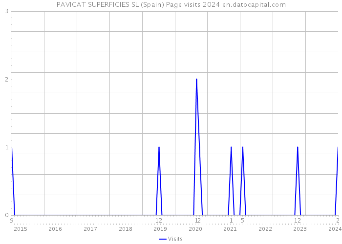 PAVICAT SUPERFICIES SL (Spain) Page visits 2024 