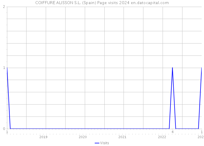 COIFFURE ALISSON S.L. (Spain) Page visits 2024 